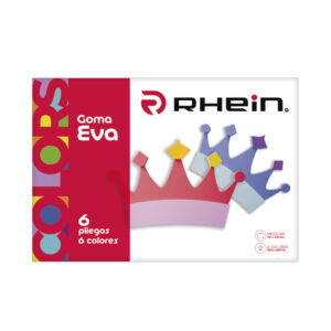 CARPETA CON GOMA EVA RHEIN 6 COLORES 6 PLIEGOS