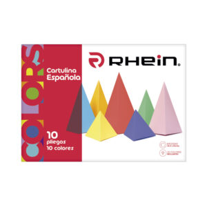 CARPETA CON CARTULINA ESPAÑOLA RHEIN 10 COLORES 10 PLIEGOS