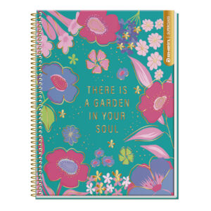 CUADERNO RHEIN SUPER CLASS CARTA FLOWERS 120 HOJAS PUNTOS 7MM