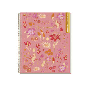CUADERNO RHEIN SUPER CLASS 1/2 OFICIO FLOWERS 120 HOJAS