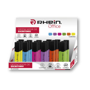 DISPLAY DESTACADORES DE ESCRITORIO RHEIN PUNTA BISELADA COLORES SURTIDOS