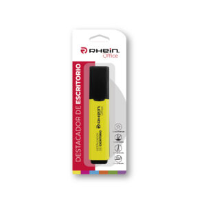 DESTACADOR DE ESCRITORIO RHEIN PUNTA BISELADA AMARILLO BLISTER