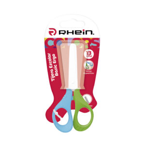 TIJERA ESCOLAR PUNTA ROMA RHEIN BASIC ERGO 13 CMS BLISTER