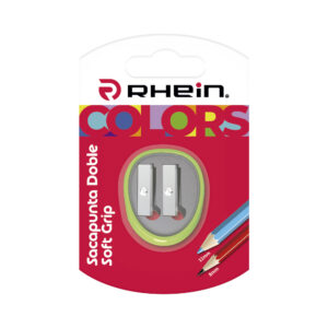 SACAPUNTA RHEIN PLÁSTICO DOBLE SOFT GRIP BLISTER
