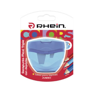 SACAPUNTA RHEIN MAXI TRIPLE CON DEPÓSITO Y TAPA BLISTER