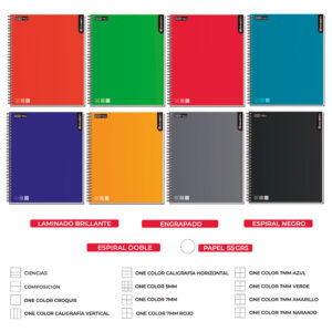 CUADERNO RHEIN UNIV ONE COLOR 100 HOJAS 7MM