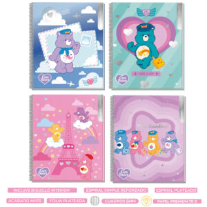 CUADERNO SUPER CLASS 1/2 OFICIO CARE BEARS 120 HOJAS RHEIN
