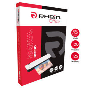 LAMINA TERMOLAMINAR 228X340MM OFICIO 100 UNIDADES 125 MICRONES