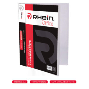 CARPETA BASIC FILE A4 TRANSPARENTE RHEIN