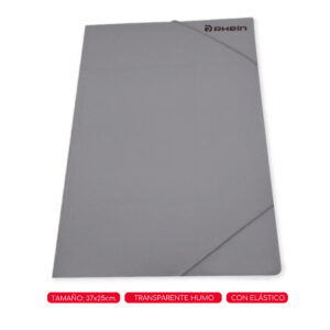 CARPETA ELÁSTICO PP TRANSPARENTE HUMO RHEIN
