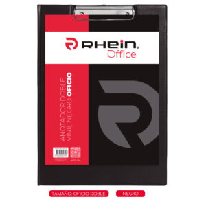 ANOTADOR DOBLE VINIL OFICIO NEGRO RHEIN