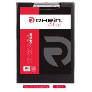 ANOTADOR SIMPLE VINIL OFICIO NEGRO RHEIN