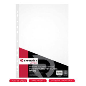FUNDA PARA ARCHIVO PP OFICIO BLANCO RHEIN