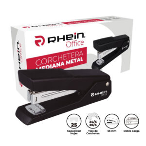 CORCHETERA METÁLICA MEDIANA 25 HOJAS NEGRA RHEIN
