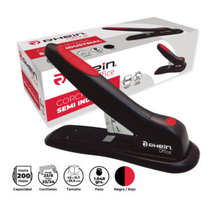 CORCHETERA SEMI INDUSTRIAL METÁLICA 240 HOJAS NEGRA RHEIN