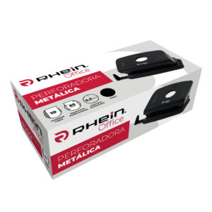 PERFORADORA PEQUEÑA METÁLICA 10 HOJAS NEGRA RHEIN