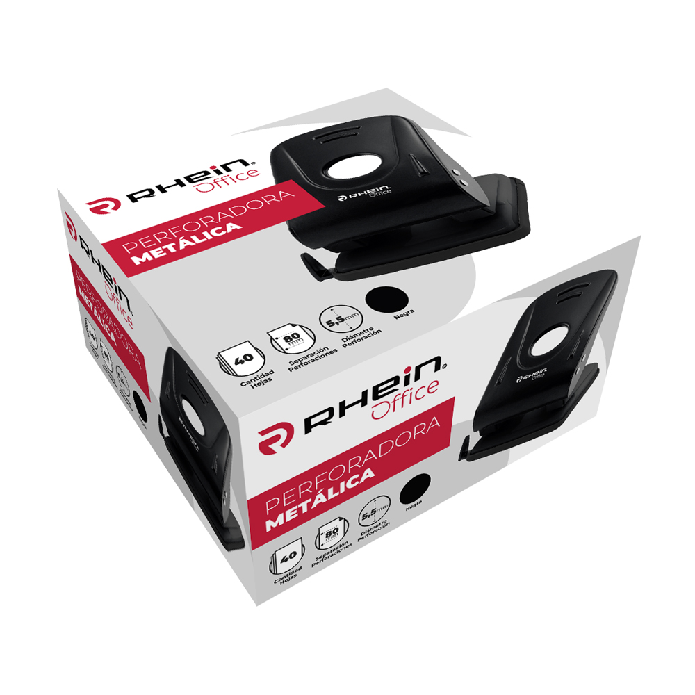 PERFORADORA GRANDE METALICA 40 HOJAS NEGRA (40)