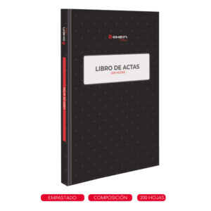 LIBRO DE ACTAS 200 HOJAS FOLIADO COMPOSICIÓN RHEIN
