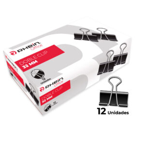 CLIP DOBLE NEGRO 32 MM. METÁLICO RHEIN