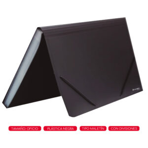 CARPETA FUELLE CON 12 DIVISORES NEGRA RHEIN