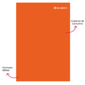 ARCHIVADOR PLASTIFICADO NARANJA CON GUSANO