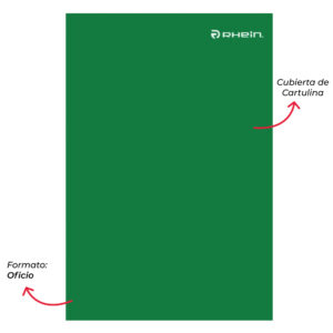 ARCHIVADOR PLASTIFICADO VERDE CON GUSANO