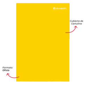 ARCHIVADOR PLASTIFICADO AMARILLO CON GUSANO