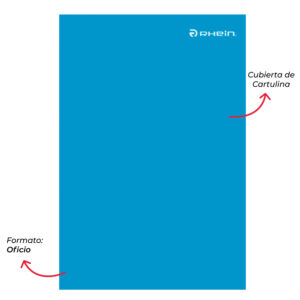 ARCHIVADOR PLASTIFICADO CELESTE CON GUSANO