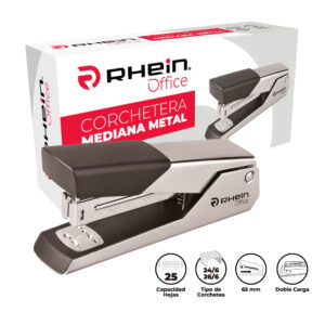 CORCHETERA METÁLICA MEDIANA 25 HOJAS PLATEADA RHEIN